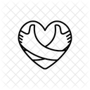 Herz in meinen Armen halten  Symbol