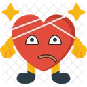 Herz Kopf Bandage Kopf Bandage Verletzung Symbol