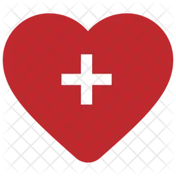 Herz mit medizinischem Zeichen  Symbol