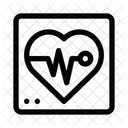 Herz mit Pulslinie  Symbol