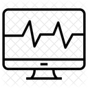 Monitor Bildschirm Liniendiagramm Symbol