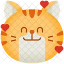 Herzen Emoticon Katze Symbol