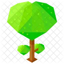 Herz Baum Isometrisch Symbol