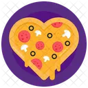 Italienisches Essen Junkfood Pizza Symbol