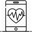 Herzschlag Online Gesundheitsversorgung Medizinische App Symbol