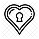 Herzschloss Liebe Engagement Symbol