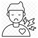 Herzschmerzen Herzinfarkt Brustschmerzen Symbol