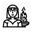 Hestia Greek God Icon