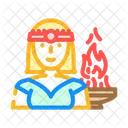 Hestia Greek God Icon