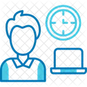 Horaires De Travail Travail A Distance Heures Icône