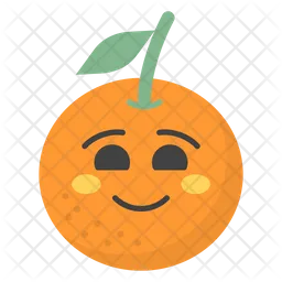 Orange heureuse Emoji Icône