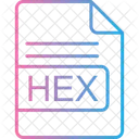 Hexadecimal Arquivo Formato Ícone