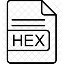Hexadecimal Arquivo Formato Ícone