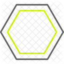 Hexagon Social Colored Icon