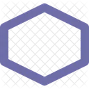 Hexagon Outline Sign Icon