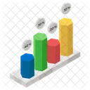 Hexagon Chart Bar Chart Data Analytics Icon