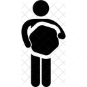 Hexagon Holding Man Icon