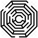 Hexagon Maze Labyrinth Concept Maze Icon