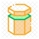 Carton Container Hexagon Icon