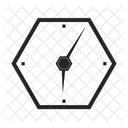 Hexagon shape wall clock  Icon
