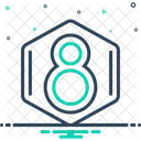 Eight Octennial Polygonal Icon