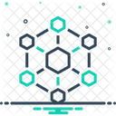 Hexagonal Interconnections Interconnectivity Architecture Icon