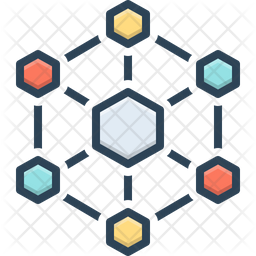 Hexagonal Interconnections Icon