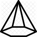 Hexagonal Polygon Cone Icon