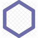 Hexagone Contour Symbole Icône