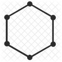 Hexagone Courbes Points Icône