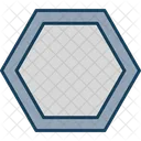 Hexagono Social Coloreado Icono