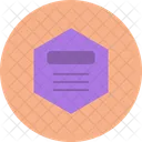 Hexagono Social Coloreado Icono