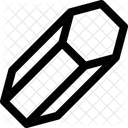 Hexagono Prisma Neubrutalismo Ícone