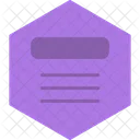 Hexagono Social Coloreado Icono