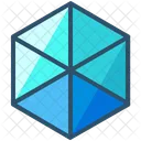 Hexahedron Shape Design Icon