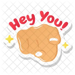 Hey You Sticker  Icon