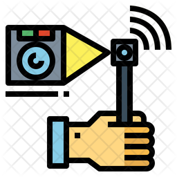 Hidden Camera Icon - Download in Colored Outline Style