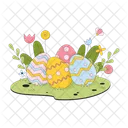 Hidden Easter eggs in grass flowers  Icon