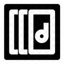 音楽を非表示、音楽キュー、音楽リスト アイコン