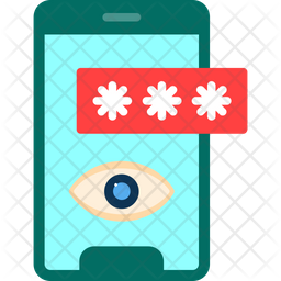 Hide Password Icon - Download in Colored Outline Style
