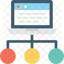 Hierarchie Netzwerk Workflow Symbol