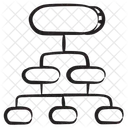 Hierarchie Flussdiagramm Arbeitsablauf Icon