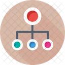 Hierarchie Netzwerk Workflow Symbol