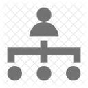 Hierarchisch Hierarchie Teilen Symbol