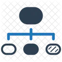 Fluxograma Hierarquia Esquema Ícone