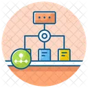 Rede De Negocios Conexoes De Negocios Hierarquia Corporativa Ícone