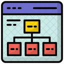 Rede Gerenciamento Diagrama Ícone