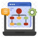 Hierarquia Da Web Algoritmo Mapa Do Site Ícone