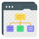 Hierarquia Da Web Fluxograma Diagrama De Fluxo Ícone