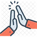 High Five Handschlag Prost Symbol